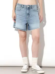 ONLY Women Regular Fit Washed Denim Shorts