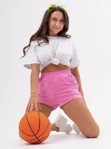 Bella Babe by SK Women Cotton Shorts Pink