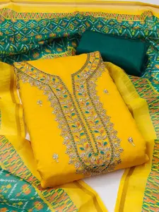 Panzora Ethnic Motifs Embroidered Unstitched Dress Material