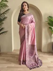 DEVATITHI Women Ethnic Motifs Zari Pure Silk Saree