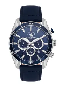 SANTA BARBARA POLO & RACQUET CLUB Men Dial & Leather Straps Analogue Watch SB.1.10627-2