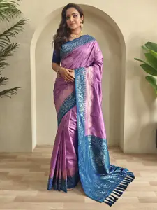 DEVATITHI Ethnic Motifs Zari Elegant Zari Silk Sarees with Designer Borders