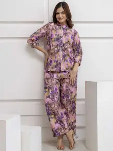 Moda Rapido Printed Shirt With Shorts Co-Ords