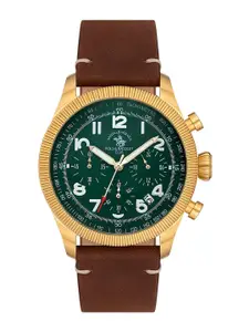 SANTA BARBARA POLO & RACQUET CLUB Men Dial & Leather Straps Analogue Watch SB.8.10008-5