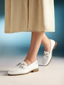 Nautica Women Leather Horsebit Loafers