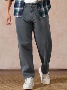 WROGN Men Comfort Straight Fit Mid-Rise Jeans