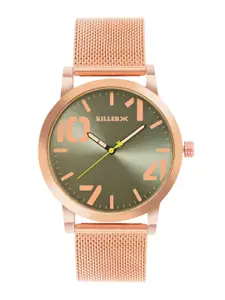 Killer Men Brass Printed Dial & Straps Analogue Watch KL-SS25-6A