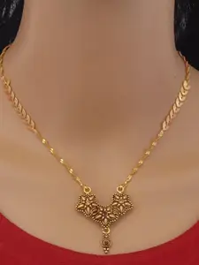 Ramdev Art Fashion Jwellery Gold-Plated Brass Necklace