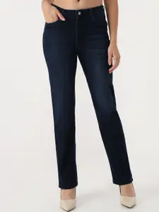 Kraus Jeans Women Straight Fit High-Rise Light Fade Jeans