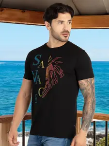 Status Quo Typography Printed Round Neck Casual T-shirt