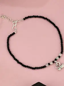 Anouk Divastri Silver-Plated Artificial Beads Anklet