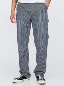 GAP Men Pure Cotton Striped Straight Fit Carpenter Jeans