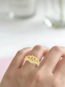 Heer Collection Brass Cubic Zirconia Finger Ring