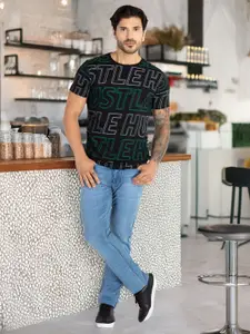 Status Quo Typography Printed Pure Cotton Casual T-shirt