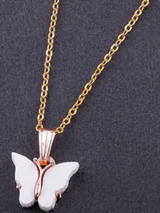 DressBerry Set of 2 Brass Minimal Necklace