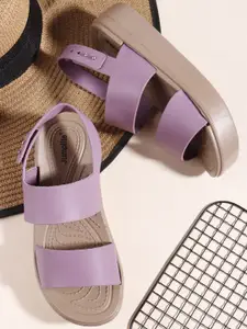 JUMPLITE Textured Platform Heel Sandals