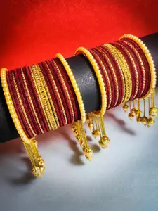 RIJOLI Maroon Alloy Bangle
