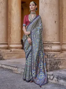 Anouk Ajrak Printed Banarasi Saree