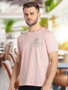Status Quo Striped Round Neck T-shirt