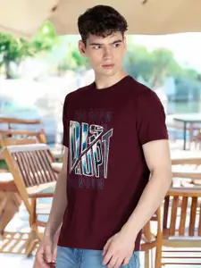 Status Quo Men Printed Applique T-shirt