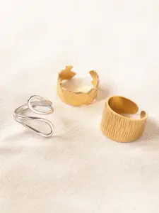 Niska Set Of 3 Gold-Plated Finger Ring