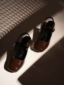 Froh Feet Block Heel Mules with Buckles