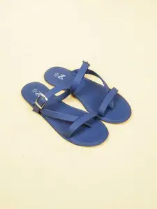 THE MADRAS TRUNK Women Buckle Detailed Open Toe Flats