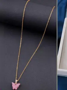 DressBerry Set of 2 Brass Minimal Necklace