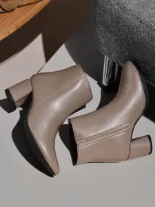 ELLE Women Casual Block-Heeled Chelsea Boots