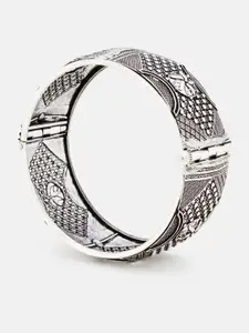 Anouk Sangria Set of 2 German Silver Plated & White Stone Studded Bangle and Ring