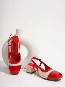 Froh Feet Women Solid Block Sandals with Buckles