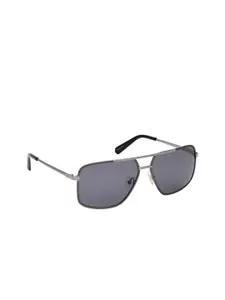 GUESS Men Full Rim Aviator Sunglasses GUS001676009DSG-Gunmetal-Toned