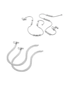 Heer Collection Silver-Toned Alloy Anklet