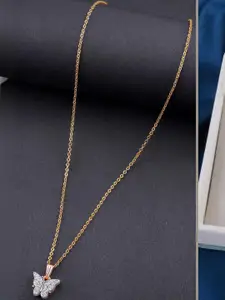 DressBerry Set of 2 Brass Minimal Necklace