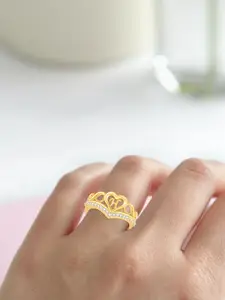 Heer Collection Brass Cubic Zirconia Finger Ring
