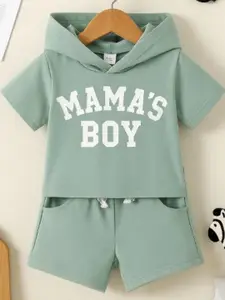 BLARY FASHION PLANET Boys Printed T-shirt with Shorts