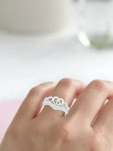 Heer Collection Brass Cubic Zirconia Finger Ring