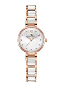 KENNETH SCOTT Women Embellished Dial Bracelet Style Straps Analogue Watch K22531-KCWW