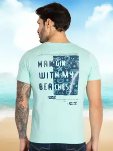 Status Quo Men Printed Pure Cotton Raw Edge T-shirt