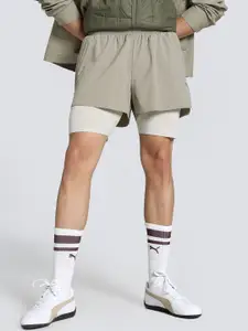 Puma Mmq Men Solid Mid Rise Running Sports Shorts