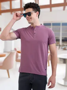 Status Quo Henley Neck Short Sleeves Casual T-shirt