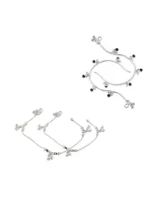 Heer Collection Silver-Toned Alloy Anklet