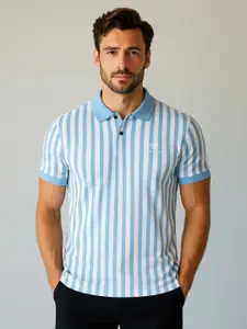 WILD ELEPHANT Striped Polo Collar T-shirt