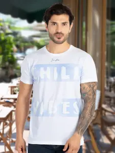 Status Quo Round Neck Short Sleeves Typography Printed Cotton T-shirt