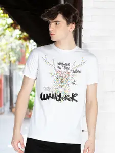 Status Quo Men Typography Printed Round Neck Cotton T-shirt