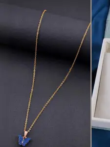 DressBerry Set of 2 Butterfly & Ethnic Minimal Necklaces