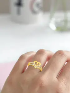 Heer Collection Brass Cubic Zirconia Finger Ring