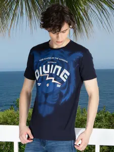 Status Quo Men Typography Printed Round Neck Cotton T-shirt