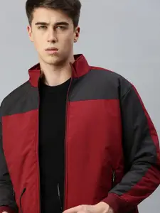 VOXATI Colourblocked Stand Collar Jacket