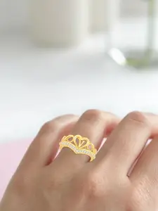 Heer Collection Brass Cubic Zirconia Finger Ring